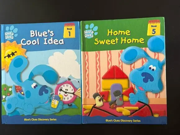 Vintage 2000 Blue’s Clues Discovery Series Books 1 & 5 Hardcover Steve Lot