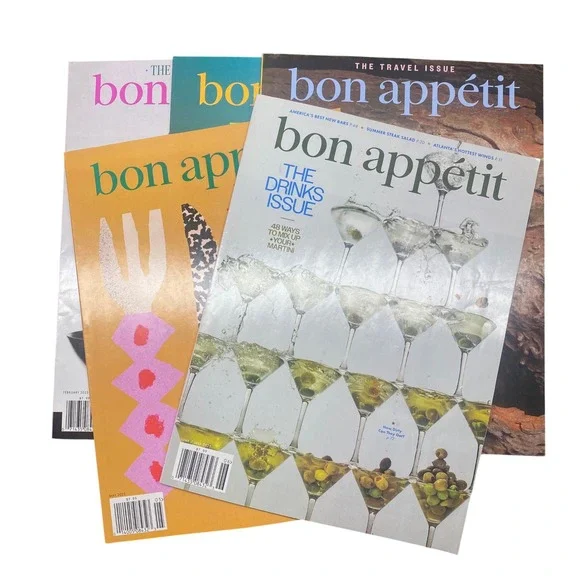 Bon Appetit Magazine Bundle 5 Issues Feb - Jul 2025 Cooking Food Drinks Party