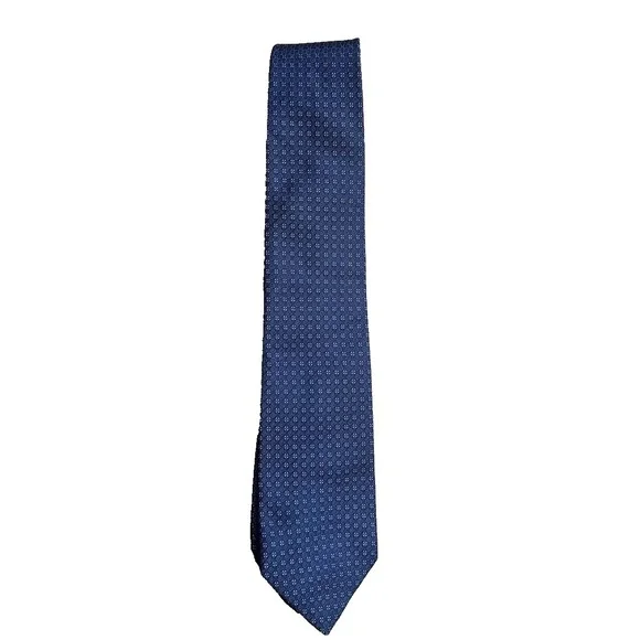 Brooks Brothers 346 100% Silk Tie Made USA Blue Small Print Design Old Money