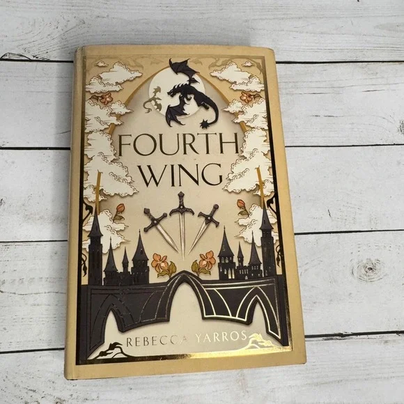 Fourth Wing Rebecca Yarros 1st Ed HC Holiday Limited Black Sprayed Edges‎ 2023
