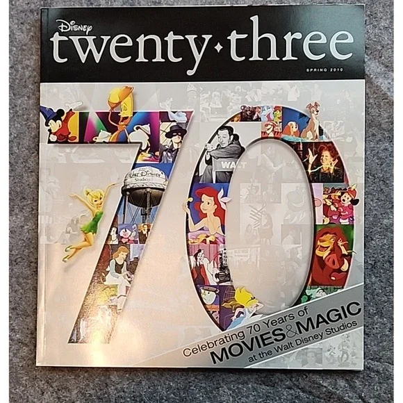 Disney D23 Twenty-Three Magazine Gold Member 70 years Walt Disney‎ Studios 2010