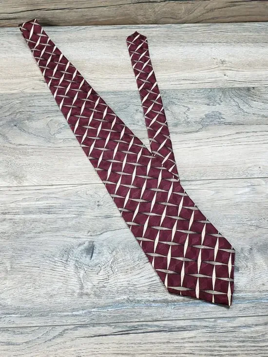 Zylos George Machado 100% Imported Silk Maroon Necktie