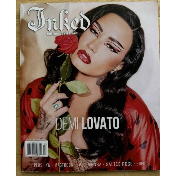 INKED MAGAZINE (Culture,‎ Style, Art) - Demi Lovato July 2022 Issue