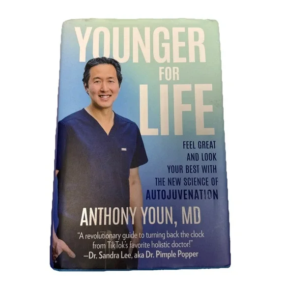 New Younger For Life By Anthony Youn MD Hardcover‎ Holistic Health Longevity