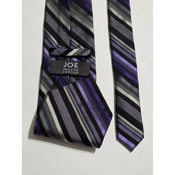 Joe Joseph Abboud 100% Silk Necktie Diagonal Striped Pattern Men's Tie
