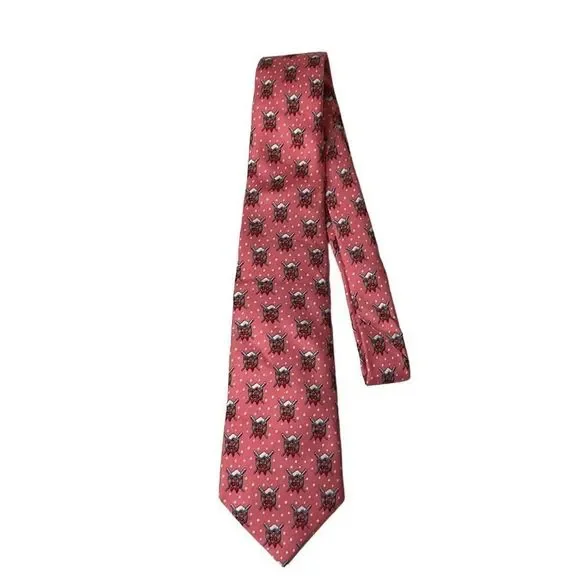 VINEYARD‎ VINES Martha's Vineyard boy's silk tie holiday Christmas pink tie 51