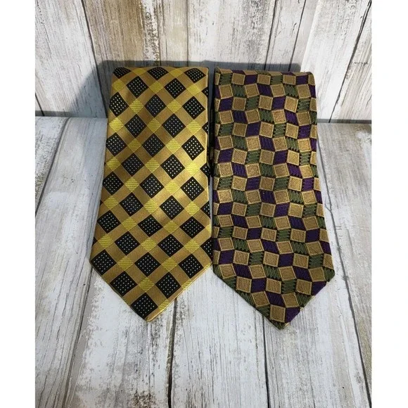 City of London Nordstrom Mens Silk Blend Geometric Pattern Neck Tie