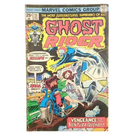 Ghost Rider #15 Marvel Comics Group Bronze Age 1975 Newsstand VG GD 1st Legion