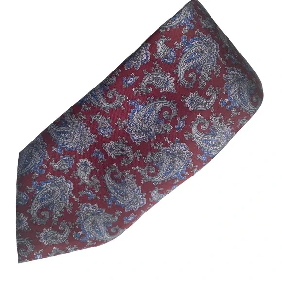 TOWNCRAFT Executive Collection Tie‎ Mens Burgundy Paisley Classic Dress 56x3.5