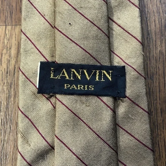 Lanvin Classic Golden Silk Tie