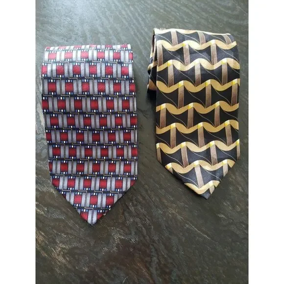 Two Silk ties An Alyssa Layne Design Silk Ties 2‎