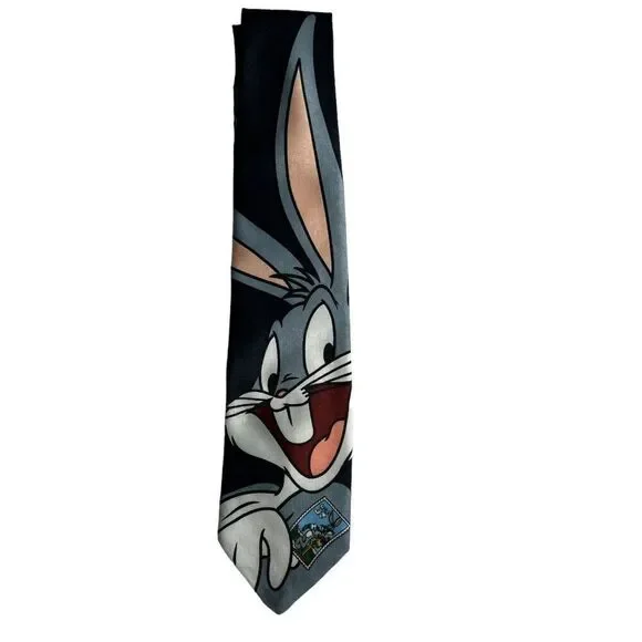 Vintage Warner Bros Looney Tunes Men’s 1997 Collection Bugs Bunny neck tie