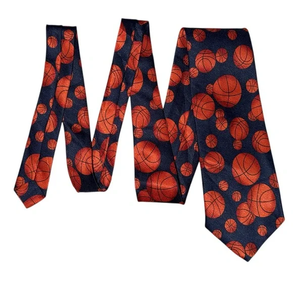Vintage 1997 Basketball Tie – Designs by A. Rogers for‎ Silk House