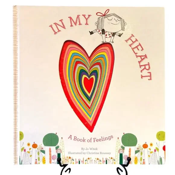In My Heart - A Book of Feelings Book by Jo Witek, Hardcover, Board Book - EUC