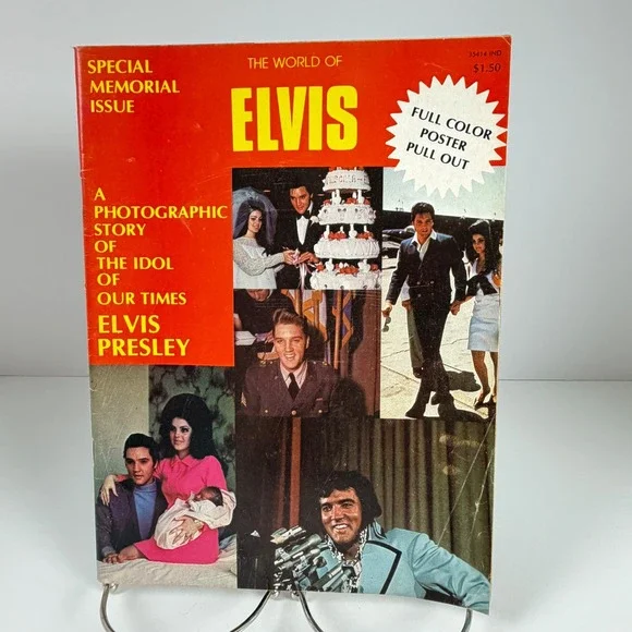 Vintage 1977 The World of Elvis Special Memorial Magazine Kingsbridge No Poster