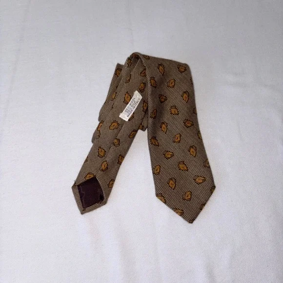 Giorgio Armani‎ gold brown tie print