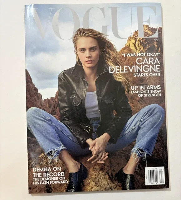 Vogue Magazine April 2023 Cara Delevingne - Unread Subscription Copy