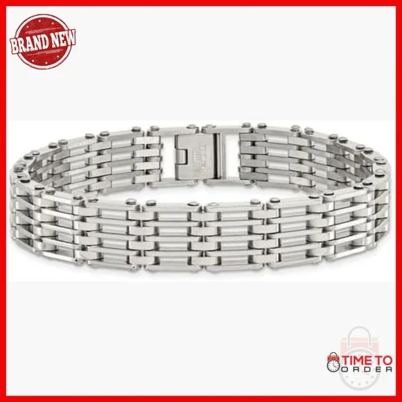 Men's Stainless Steel Link Bracelet 8.5 Inches 12mm