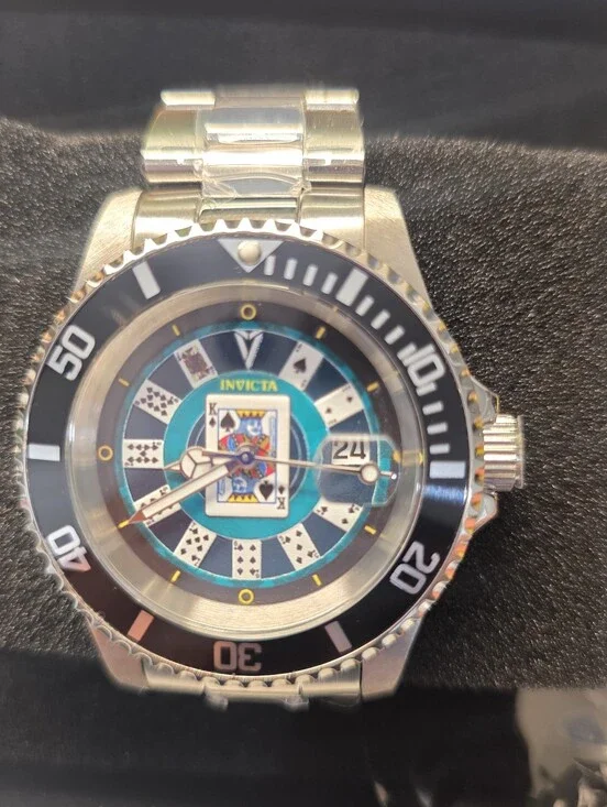377. Invicta Pro Diver House of Cards Men's Watch 40mm, Steel (50524)