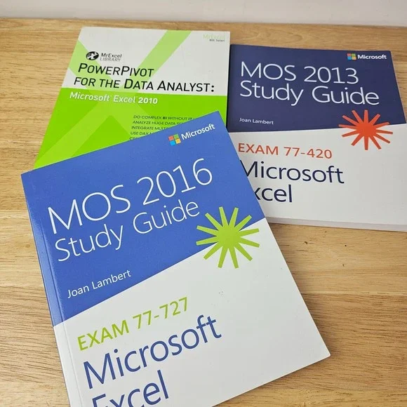 MOS‎ for Microsoft Excel Expert, Paperback Power Pivot Study Guides Books Lot 3