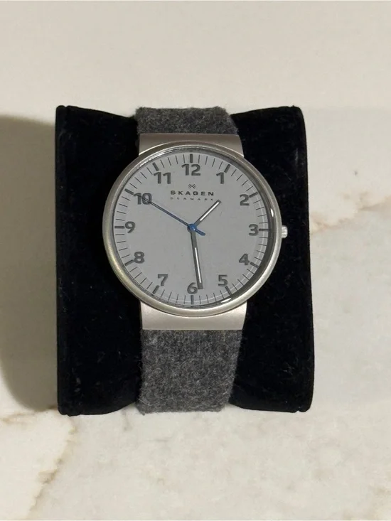 Men's Grey Skagen Ancher Felt Band Watch