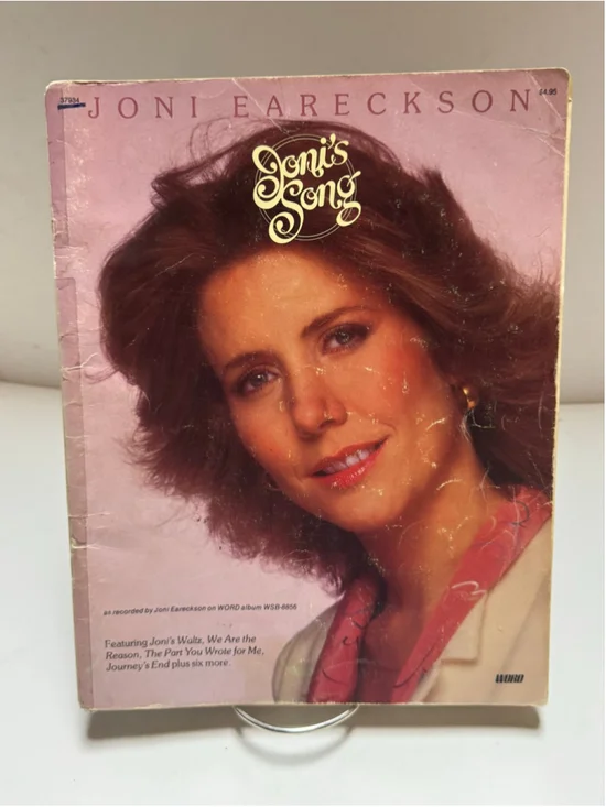 Joni Eareckson Joni's Song Music Book 1982 Inspirational