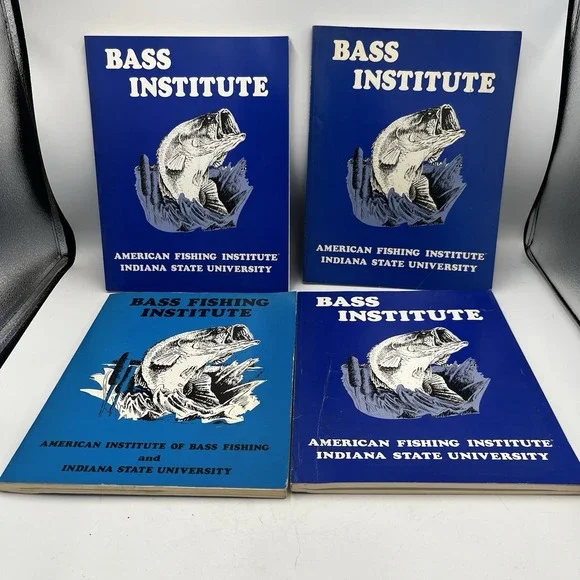 Lot of 4 VTG Bass Fishing Institute of Bass Fishing & Indiana State Univ Books