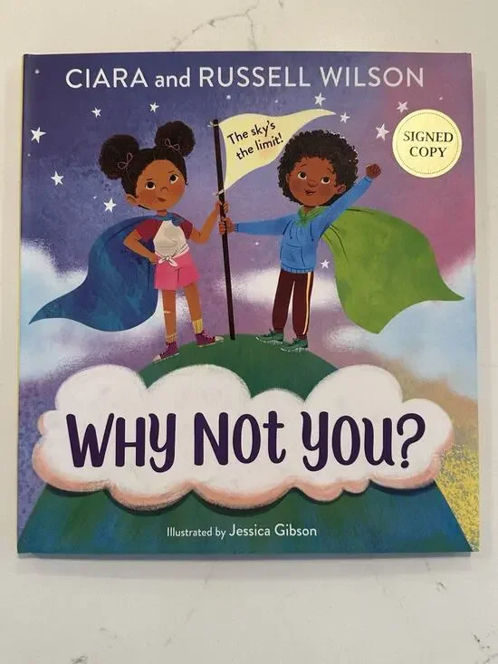 Russell Wilson and Ciara Signed Why Not You? (2022, Hardcover) Autographed #5