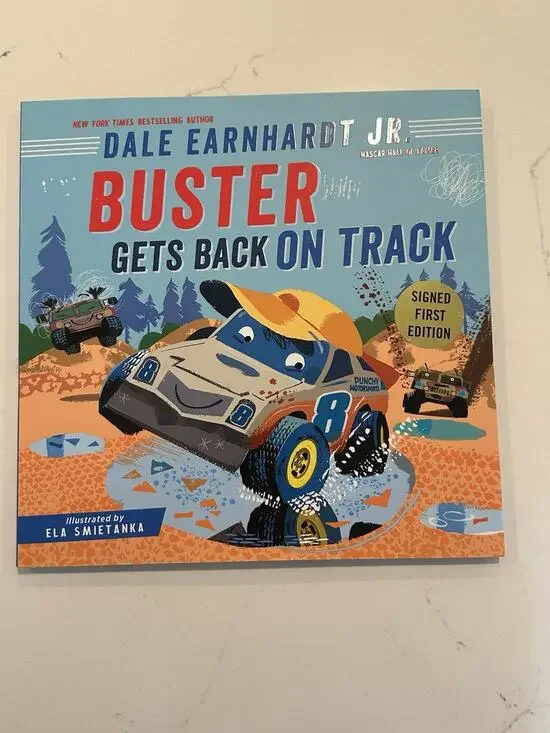 AUTOGRAPHED SIGNED Buster Gets Back on Track by Dale Earnhardt Jr. Hardcover #8