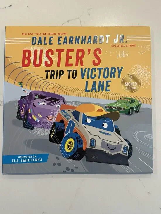 DALE EARNHARDT JR. BUSTER'S TRIP TO VICTORY LANE 1ST EDITION NASCAR SIGNED #2