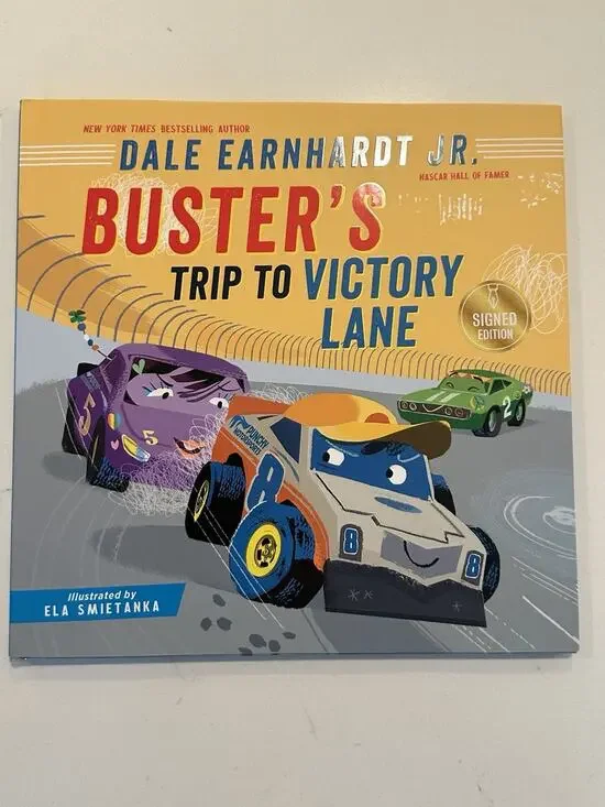 DALE EARNHARDT JR. BUSTER'S TRIP TO VICTORY LANE 1ST EDITION NASCAR SIGNED #4