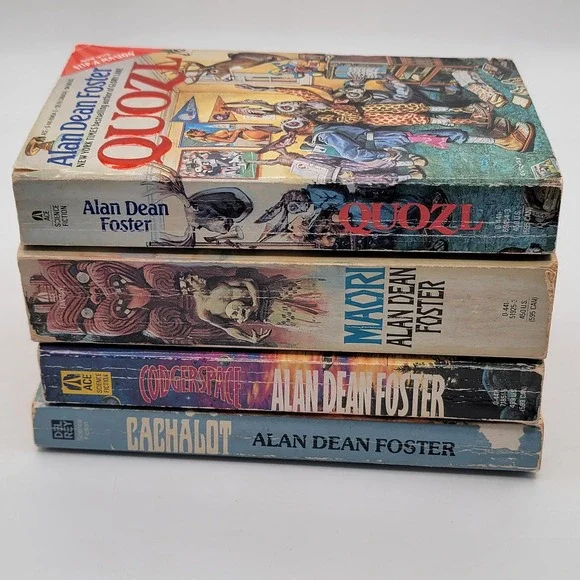 Alan Dean Foster 4 Book Lot Quozl Maori Codgerspace Cachalot Paperback Good