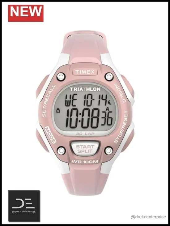 Timex Ironman Triathlon Classic 30 34mm Resin Watch Chronograph Stopwatch