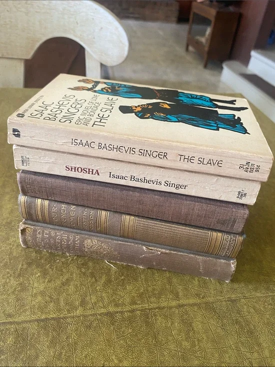 Isaac Bashevis Singer Paperback Book - Shosha & The Slave - Brown/Tan 5 book lot