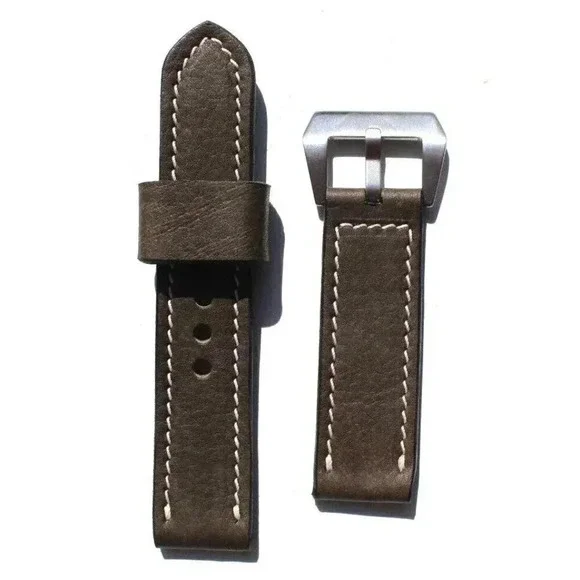 NEW No Name Leather Apple Watch (fits 42mm) Strap / Band - Dusty Green 24mm