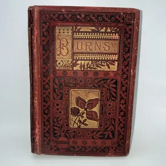 1881 THE POETICAL WORKS OF ROBERT BURNS Antique Decorative Victorian Poetry Book