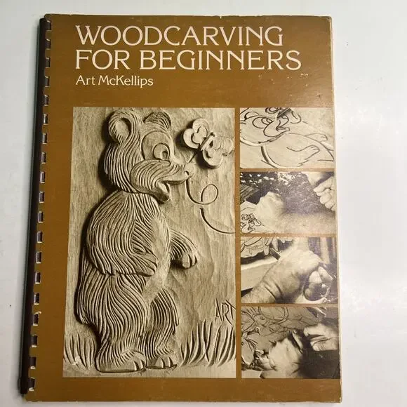 Woodcarving for Beginners by Art McKellips Comb Bound PB 1977 Illustrated