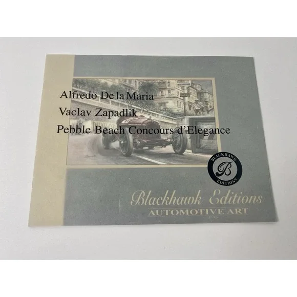 Blackhawk Editions Automotive Art 1998 Pebble‎ Beach Cars Alfredo De La Maria