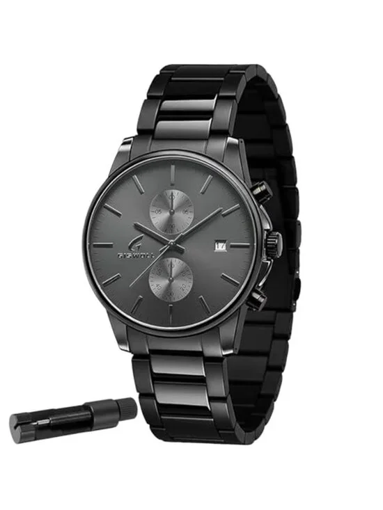 Stylish Stainless Steel Men's Watches with Functional Chronograph Subdials