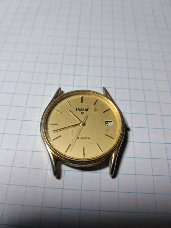 Pulsar Gold Tone Quartz Dress Watch - Gold Dial