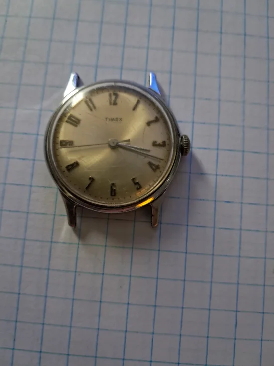 Timex Vintage Silver-Tone Dial Wristwatch