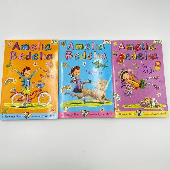Amelia Bedelia Kids Chapter Books Set Means Business‎ Unleashed Goes Wild Parish