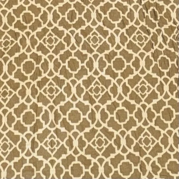 Waverly Curtain Panel Natural Lovely Lattice Geometric Pattern 50x84