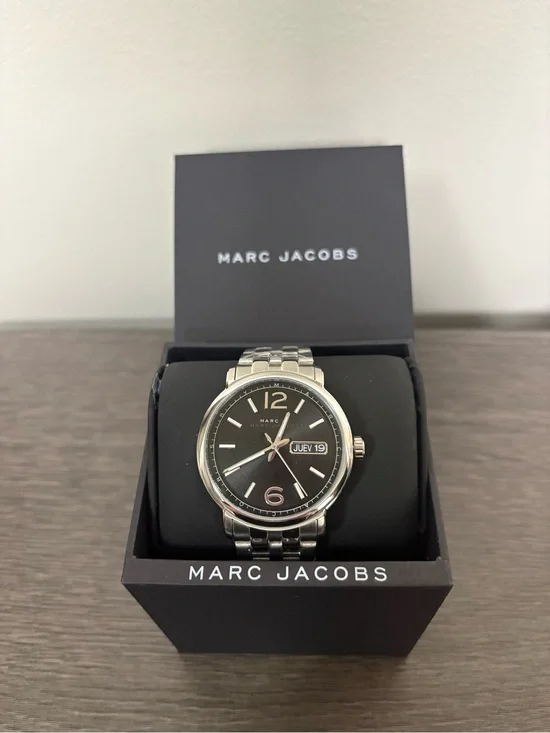 MARC BY MARC JACOBS Fergus Black Dial Stainless Steel Men's Watch MBM5075