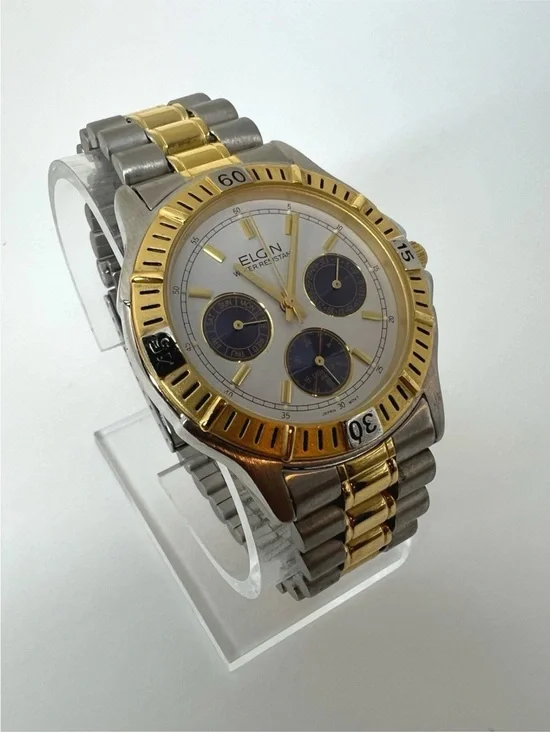 Elgin Two-Tone Stainless Steel Watch - Gold & Silver