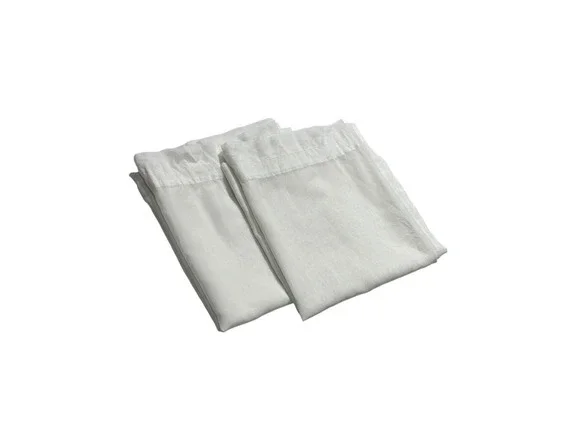 Pair Solid White Sheer Curtains Drapes Rod Pocket 64 Long 57 Wide 2 Panels