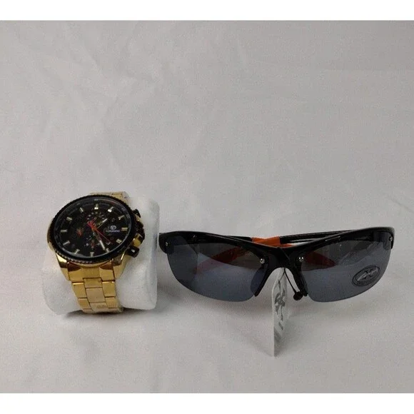 Men's Self Winding Chronograph Watch Gold Tone Gift W/Purchase