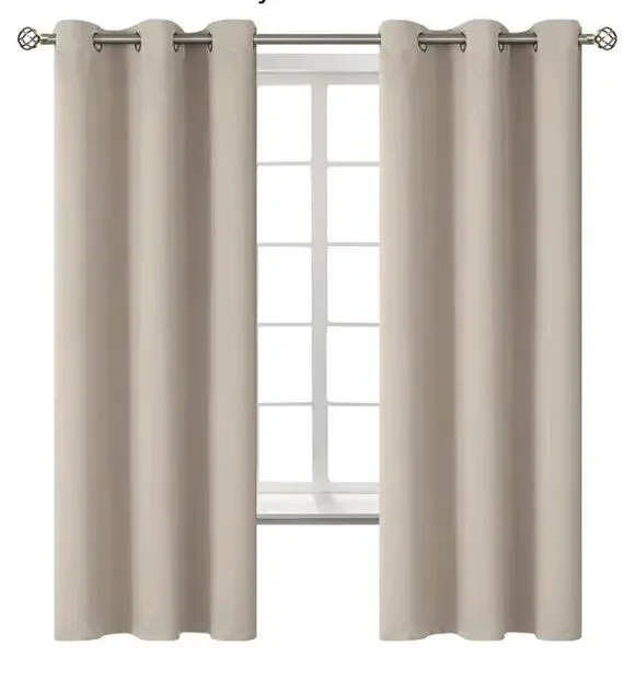 Camel Room Darkening Curtains Grommet Thermal Insulated 2 Panels, 42 x 63 Inch