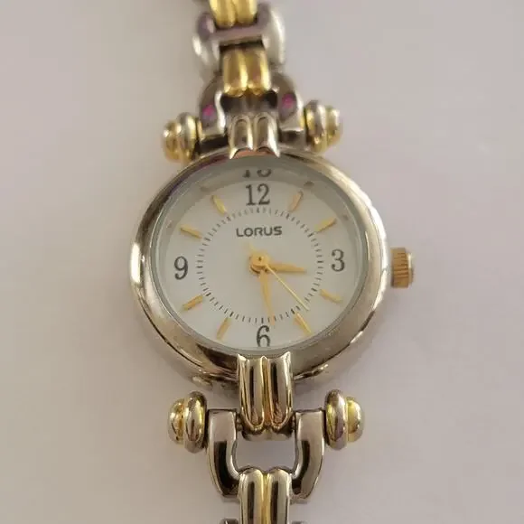Lorus Womens Watch 24mm White Dial Silver Case Multicolor Bracelet Quartz L428