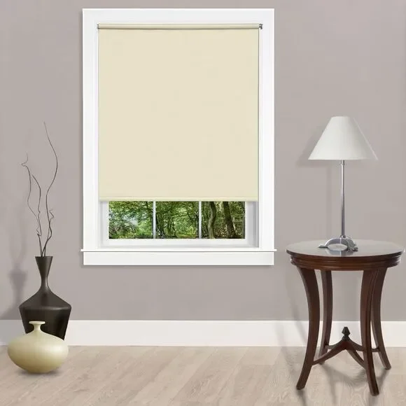 Pull Down Cordless Room Darkening Window Shade 55x72 Ivory
